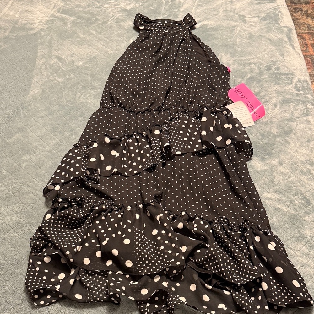 NWT Betsey Johnson polka dot halter dress - Picture 4 of 10